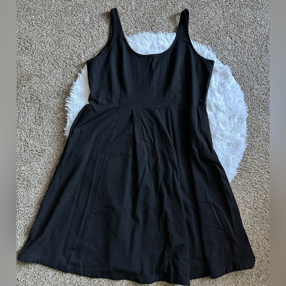 City Chic Tank Dress Black Stretchy Pockets‎ Womens Size XXL